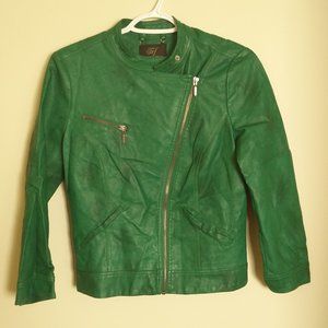 COPY - Zara Green Leather Jacket S